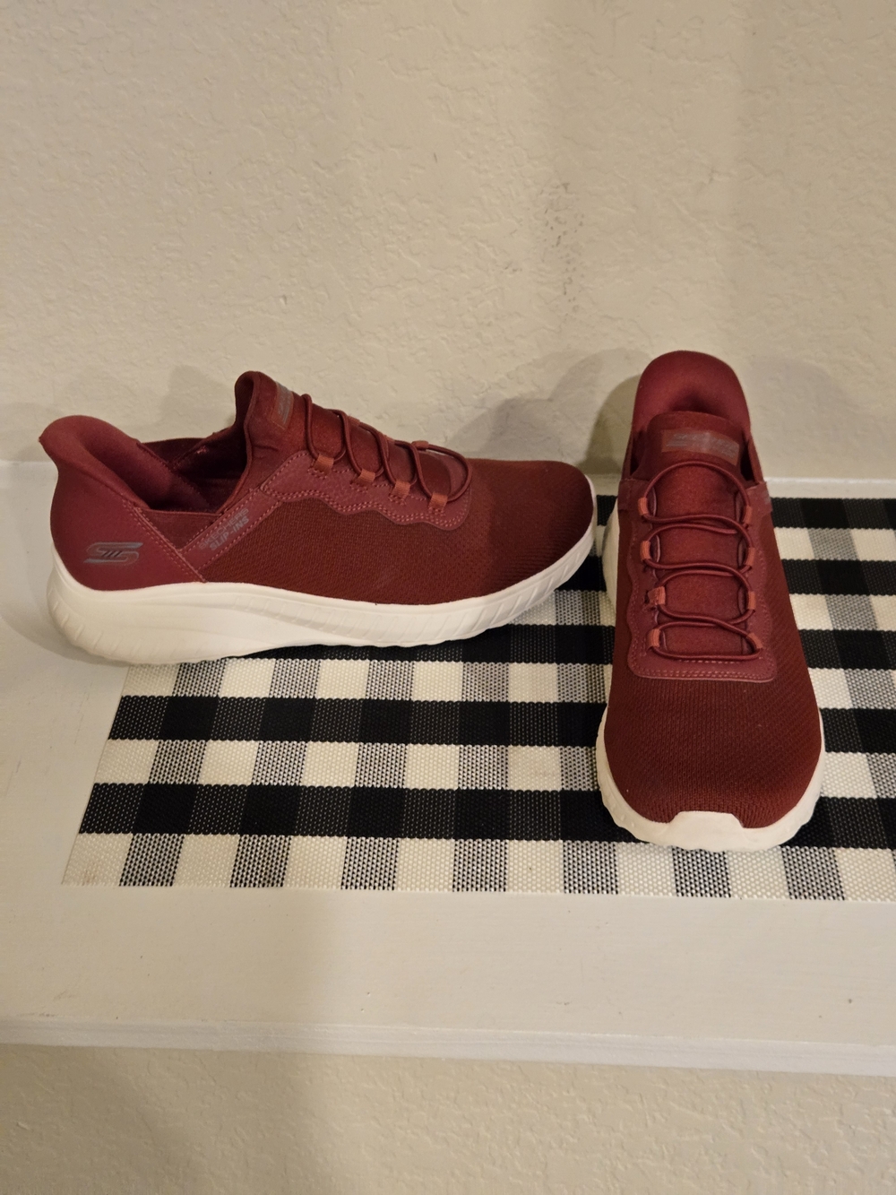 Skechers Red Slip-On Athletic Sneakers